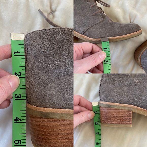 Clark’s Phenia Carnaby taupe gray suede lace up chukka desert low heel boot 6.5 - Picture 12 of 12